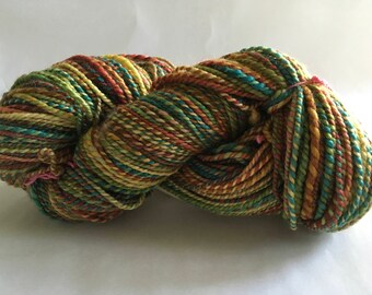 Handspun BFL/silk wool yarn