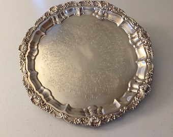 Silverplate Tray 14 inch round