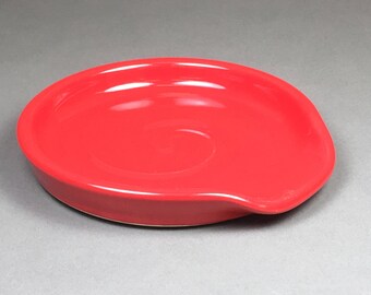Crimson, Spoon Rest, Ceramic Spoon Rest, Pottery Spoon Rest, Handmade Spoon rest, Kitchen Spoon holder