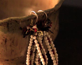 Large Peruvian Textile Loop Earrings