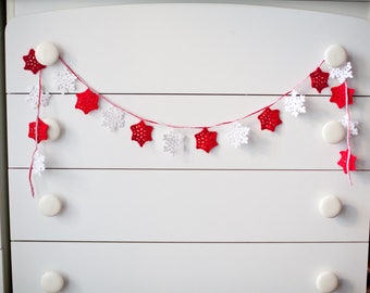 Fireplace decoration Christmas decorations Christmas Garland snowflakes Snowflakes Winter Wedding Decorations wedding garland
