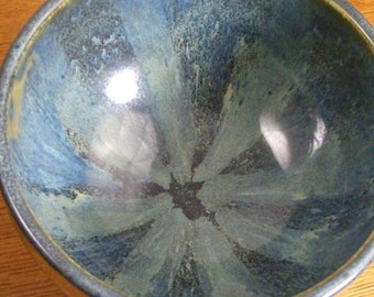 Handmade Pottery Bowl, Pottery Bowl, Pottery Bowl Blue Green, Medium Pottery Bowl, 06DC