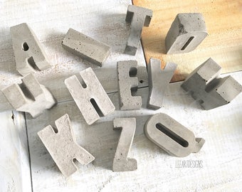 Concrete Letters, Industrial Decor, Beach Decor, Urban Decor, Cement Letters, Modern Decor, Letters, Industrial Letters, Dorm Decor