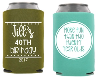 40th birthday koozie | Etsy