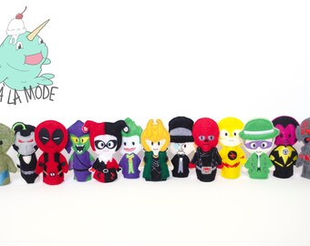 Super Villains Finger Puppets