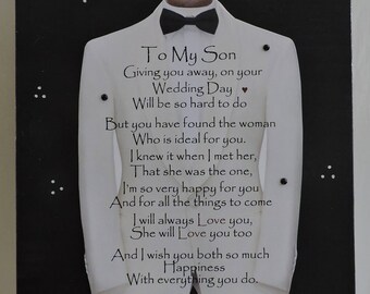 Son Wedding Gift | Engagement Gift from Mother to Son | Son Wedding Gift From Mother | Son Wedding Sign | Son Wedding Shelf Sitter