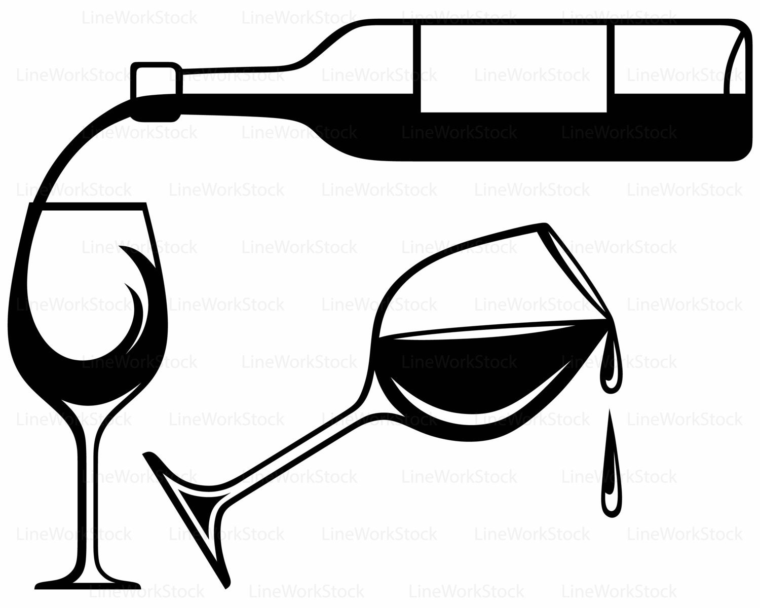 Download Wine bottle svg/drink clipart/alcohol svg/wine silhouette ...