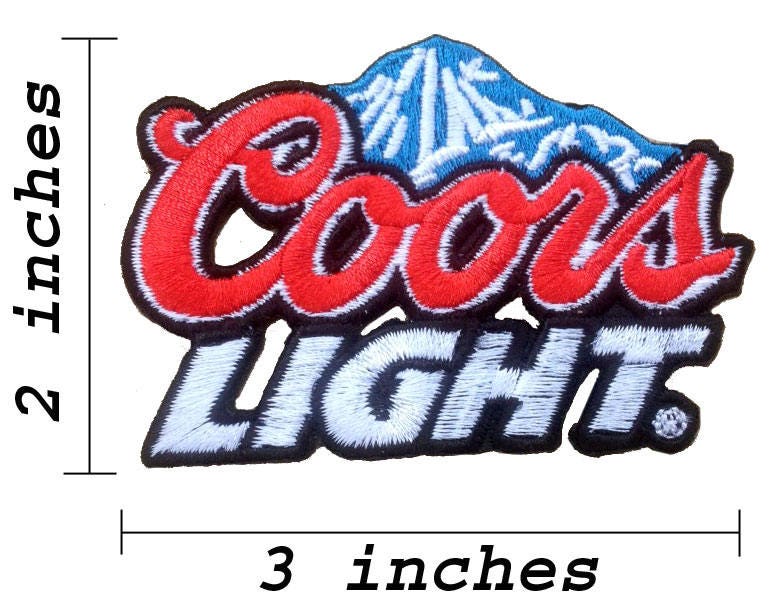 Coors Light American Beer Logo Embroidered Iron 1 Patch.