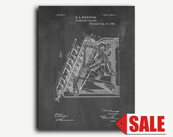 Patent Print - Calculating Machine Patent Wall Art Poster