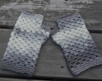 Gray and White Hand Warmers - Small