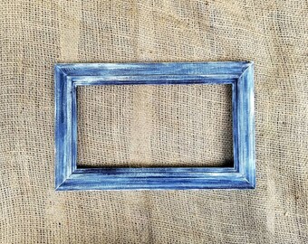 Small, shabby chic open frame, black distressed empty frame, empty picture frame, open photo frame 7 x 11, rustic frame, gallery wall decor
