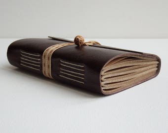Leather Craft Kraft Journal, Blank Book, Brown Leather Journal, Artist Sketchbook, hand made sketchbook, Gratitude Journal, Memory Book