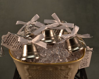 Wedding Bells 24 piece pack, Kissing Bells, Wedding Favor, Bells, Silver Bells, Church Safe, Environmentally Safe