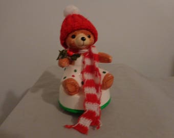 Geo Z. Lefton Musical Ceramic Christmas Teddy Bear