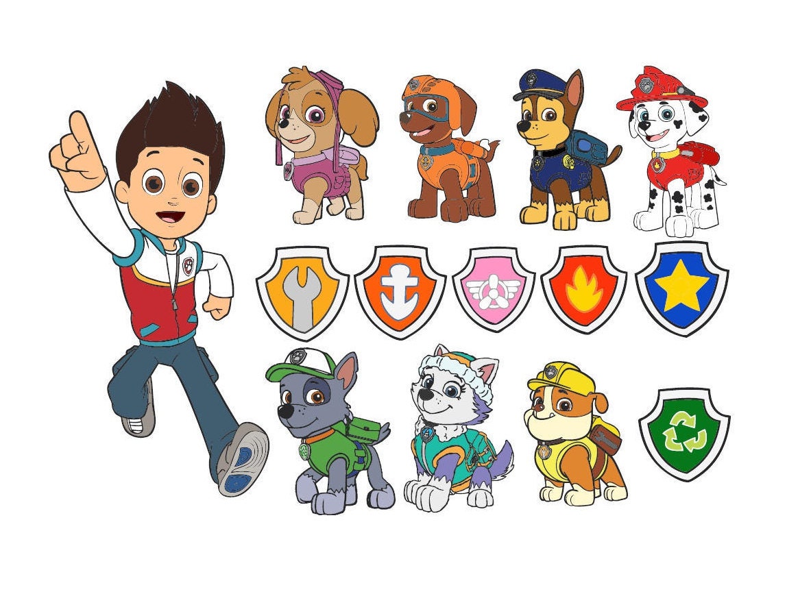 Free Paw Patrol Svg Files - Paw Patrol outline Cutting Files and