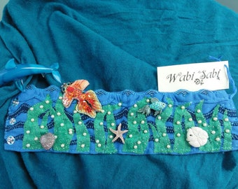 Under the Sea Handmade Art Cuff Bracelet