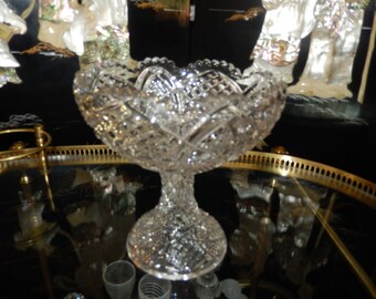 PRESSED GLASS COMPOTE