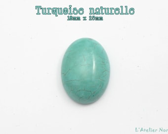 Natural 18mm x 25mm oval Turquoise cabochon