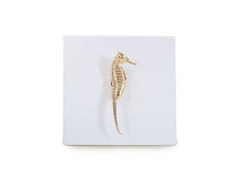 Metallic Gold Seahorse Wall Art Decor