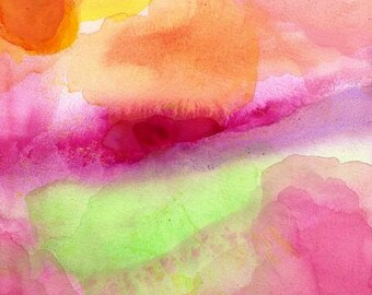 Art Print, Watercolor Painting, Singing Heart
