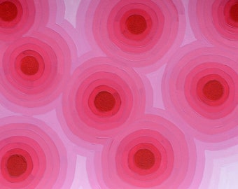 Original Painting - 11" x 15" - Abstract - Pinks - Abstract 2018-75