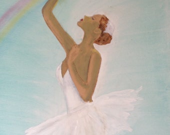 16x20 Ballerina Dancer Art/Painting