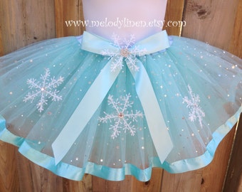 4 layers Frozen ribbon Tutu frozen birthday outfit Elsa tutu frozen tutu elsa outfit frozen snow flake tutu dress up tutu frozen party favor