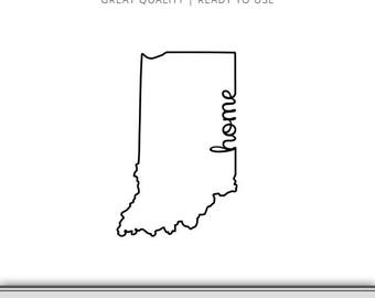 Download Indiana outline svg | Etsy