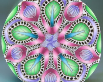 Small Polymer Clay Kaleidoscope Cane (43C)