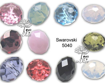 36 pcs Swarovski 5040 Donut Rondelle 6mm beads - U PICK COLORS