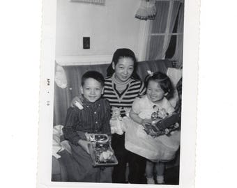 Easter 1958, vintage snapshot photo