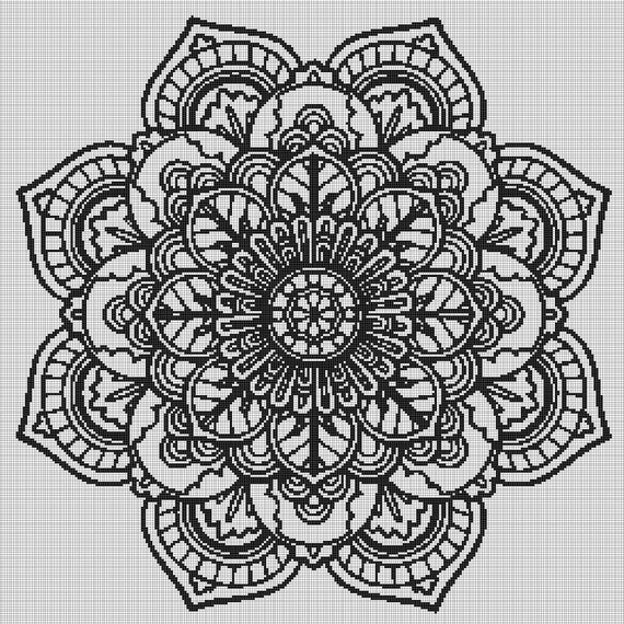 Download mandala cross stitch mandala wall art cross stitch pattern