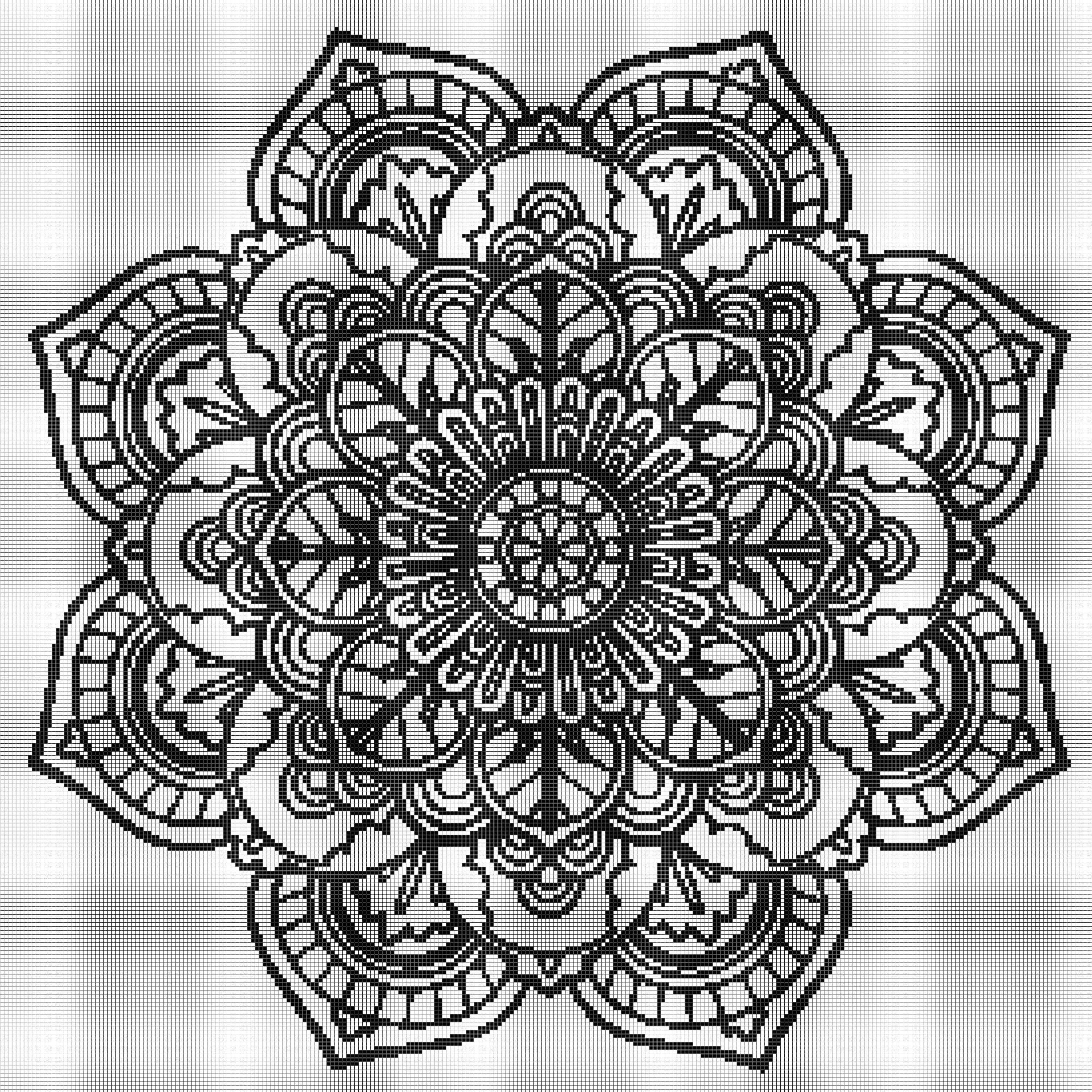 Mandala Cross Stitch Mandala Wall Art Cross Stitch Pattern