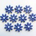 10 ceramic mosaic daisy shape tiles