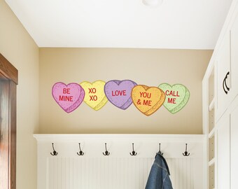 Conversation Hearts Valentine's Day Wall Sticker