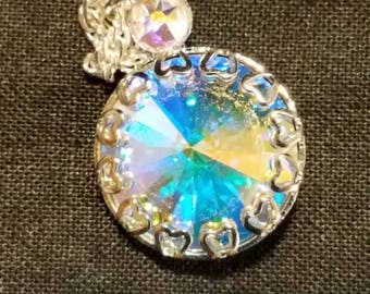 Aurora Borealis Swarovski Austrian Crystal Necklace