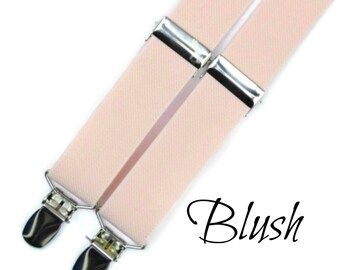 Adult Blush Suspenders, Mens Blush Suspenders, Blush Pink Suspenders, Ring Bearer Gift, Petal Suspenders, Mens Braces, Toddler Suspenders
