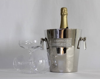 Art Deco French Champagne Bucket Parisien Style Charles Heidsieck Reims France