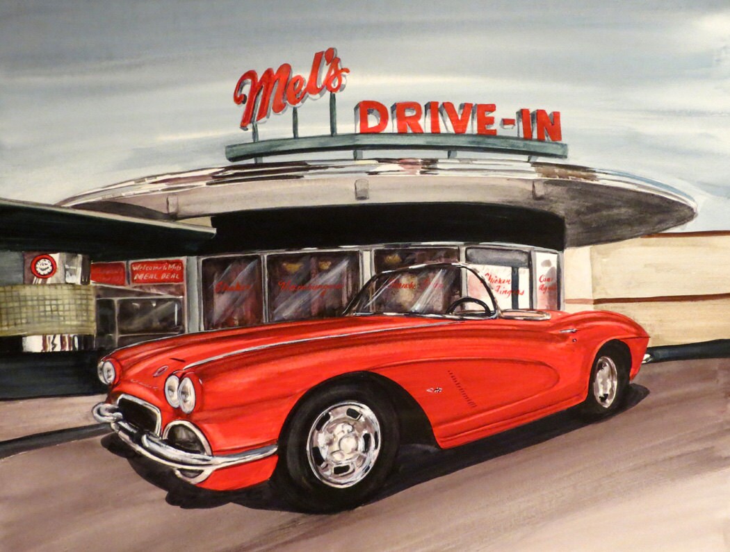 Download Original watercolor painting of your Corvette or other classic