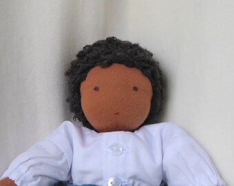 Handcrafted / Waldorf doll / Cuddle doll / Danish toy / Boydoll / Natural materials.