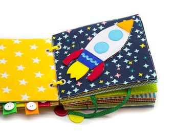 Toddler busy book pages (ONE PAGE) for boy Activity board Preschool Daycare Montessori educational first toy Gift for Baby by Minimoms