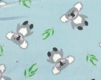 KOALA - Fleece Flannel by Mook Fabrics 100% Polyester Super Soft Velour/Flannel Fleece