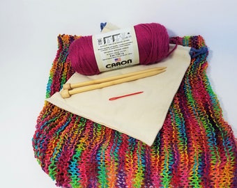 Cowl Knitting Kit Beginner DIY Scarf Kit