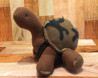 Stuffed turtle plush,brown camo, turtle gift