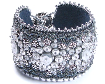 Chromeblossoms bead embroidery bracelet kit by Ann Benson