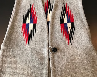 Genuine Ortega's Chimayo handwoven vintage vest-Medium
