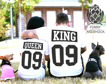 King and Queen shirts couple t shirt couple tees King Queen couple tshirts wedding gift anniversary gift 100% cotton Tee, cotton