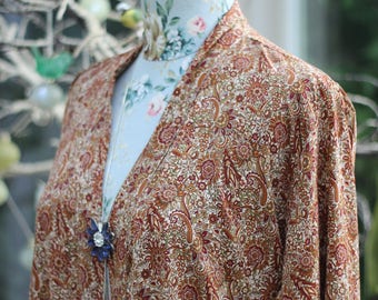 Silk Kimono, Kimono robe, Boho kimono, Vintage Kimono, festival kimono, hippie kimono, black Kimono, Silk Pyjamas