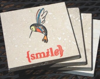 The Happy Birds Coaster Set (set of 4)