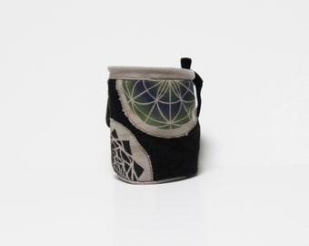 California Earthy Green Rock Climbing Chalk Bag Outside Drawstring